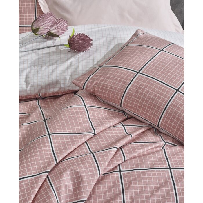 Minimal housse de couette 200x220cm coton renforcé ronny rose