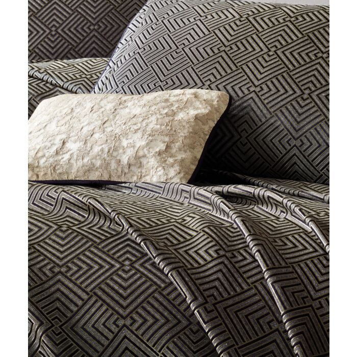Smart set de couvre-lit 260x250cm polyester avec coussin décoratif et 2 housses de coussin décoratif esta marine