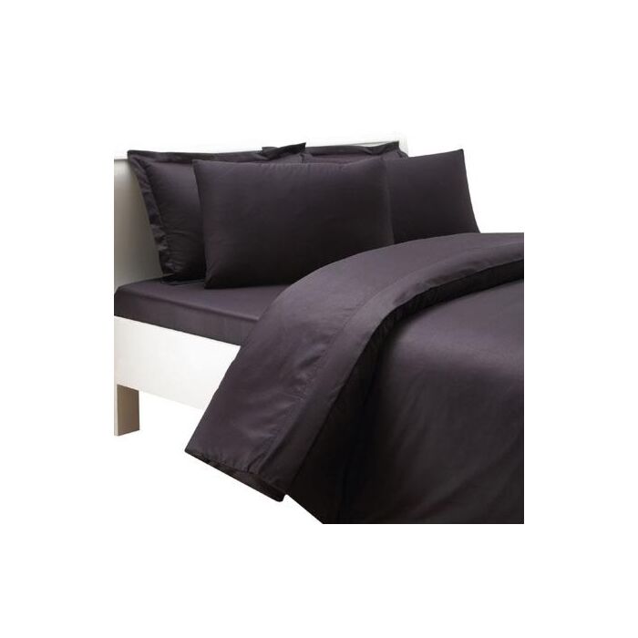Basic saten housse de couette 200x220cm noir
