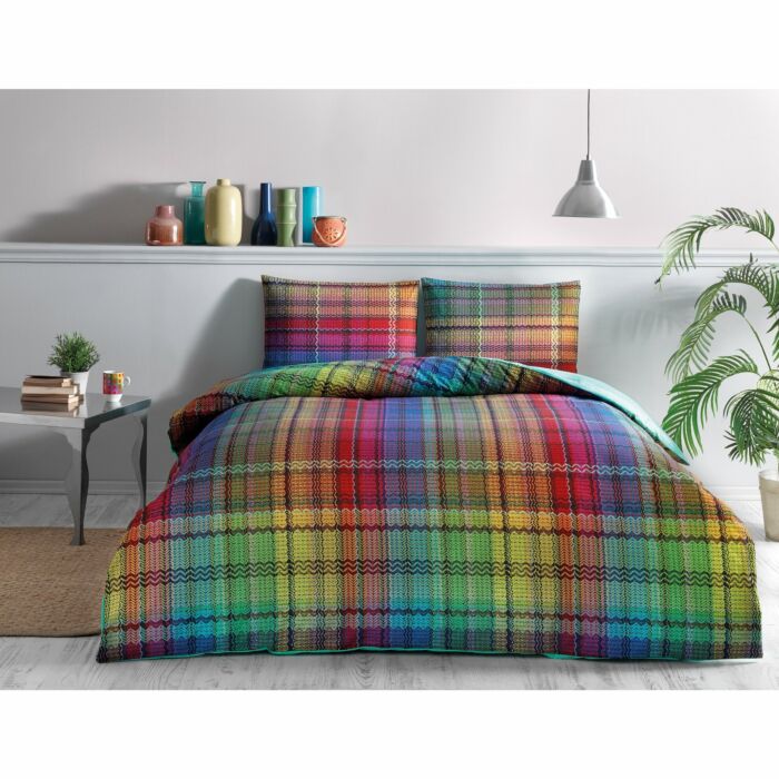 Colorful renforcé housse de couette antibactérienne 200x220cm multicolore