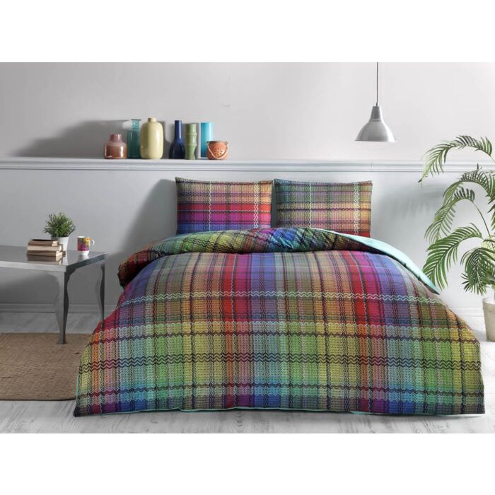 Colorful renforcé housse de couette antibactérienne 200x220cm multicolore