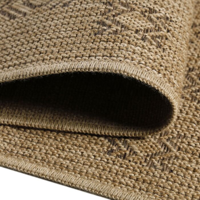 Dhaka Baita tapis extérieur/intérieur rectangle 140x200cm jute noir