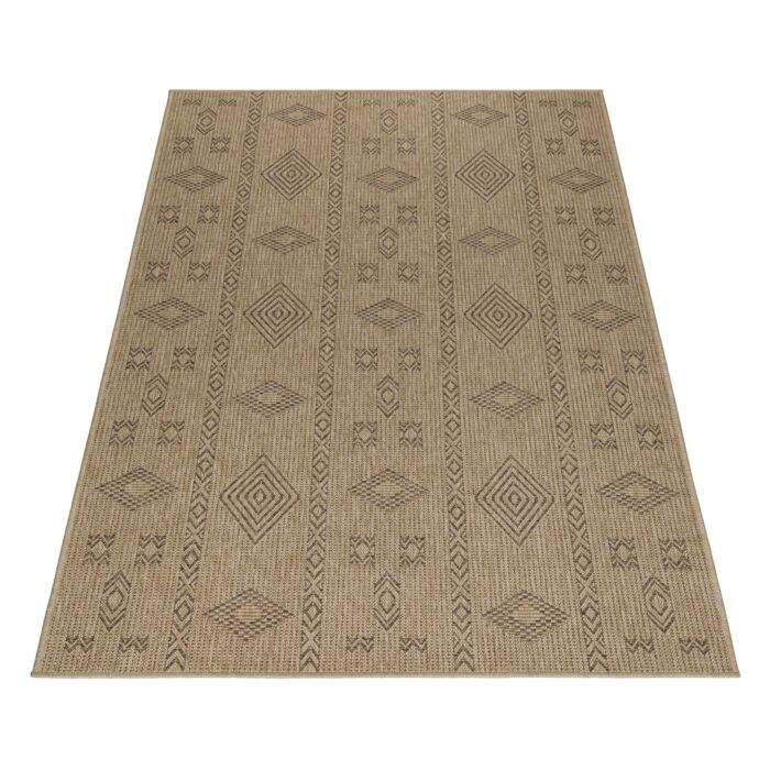 Dhaka Baita tapis extérieur/intérieur rectangle 140x200cm jute noir