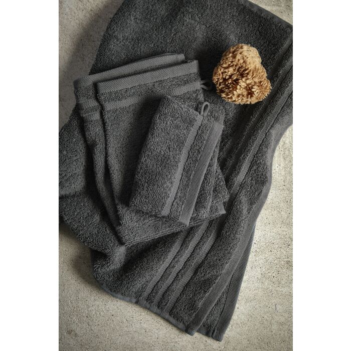 Bath Basics washand 16x21cm antraciet (4 stuks)