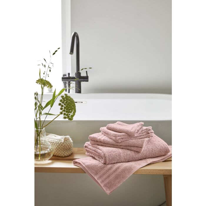 Bath Basics baddoek 50x100cm oud roze
