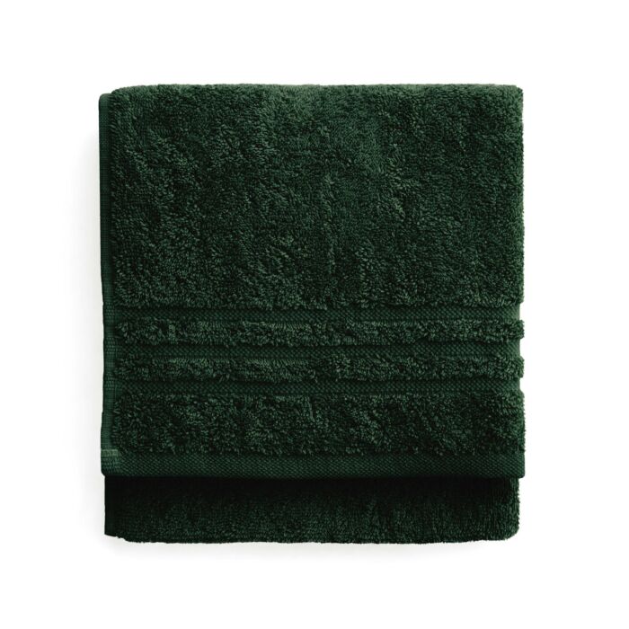 Bath Basics baddoek 50x100cm donkergroen