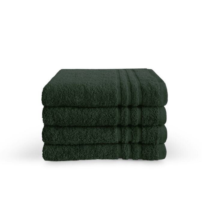 Bath Basics baddoek 50x100cm donkergroen