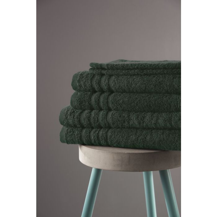 Bath Basics baddoek 50x100cm donkergroen