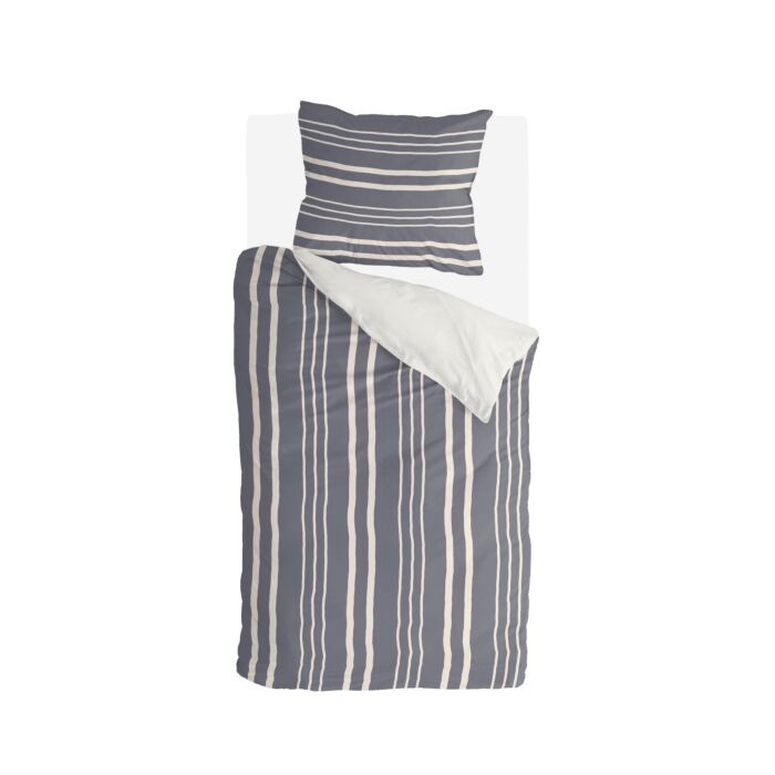 Steady Stripes dekbedovertrek 140x220cm blauw