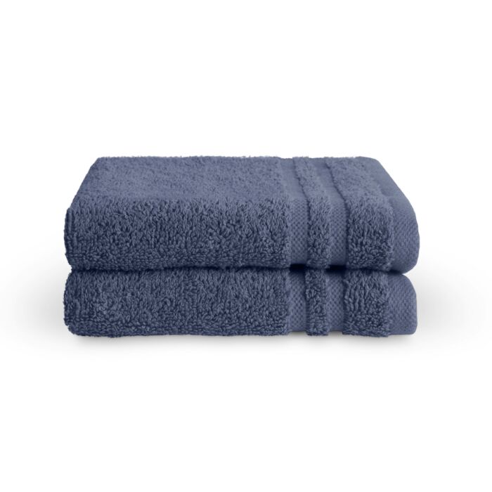 Bath Basics gastendoek 30x50cm blauw (2 stuks)