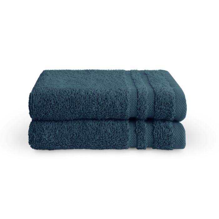 Bath Basics gastendoek 30x50cm donkerblauw (2 stuks)
