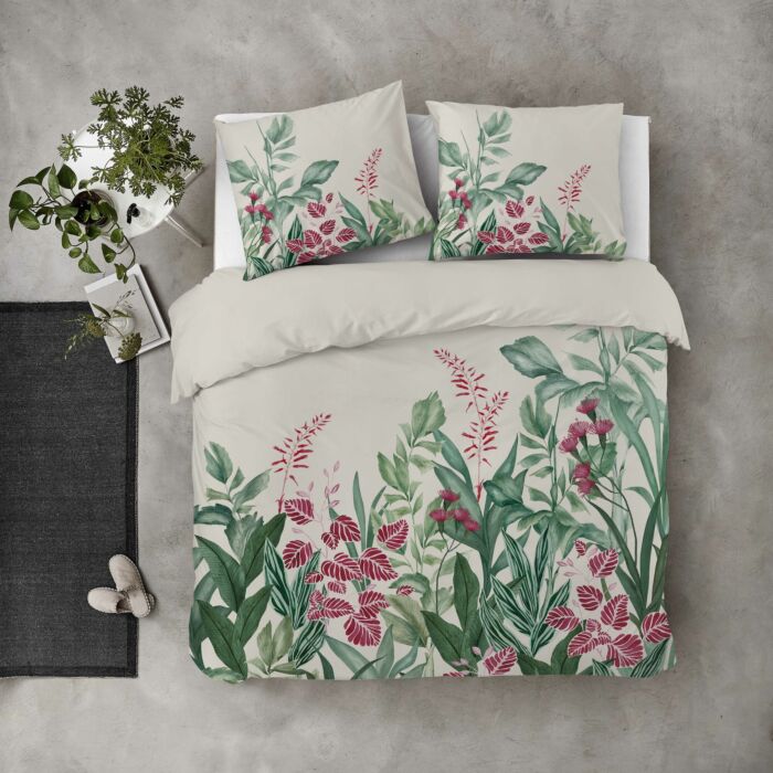 Jungle Romance dekbedovertrek 200x220cm gebroken wit