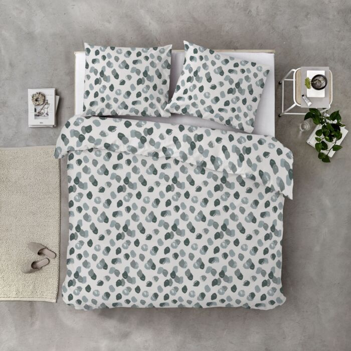 Spotty Animal dekbedovertrek 240x220cm groen/multikleur