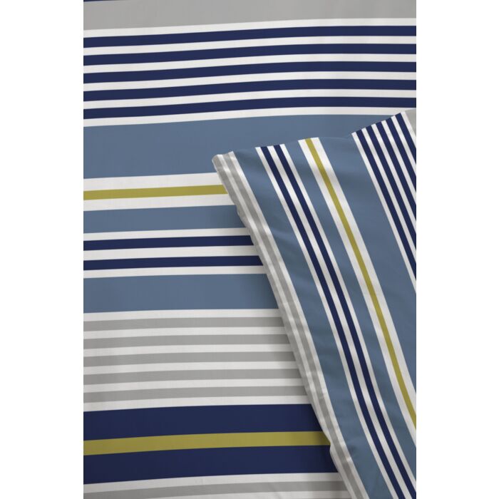 Two Ways dekbedovertrek 155x220cm wit/blauw