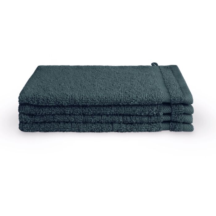 Bath Basics washand 16x21cm donkerblauw (4 stuks)