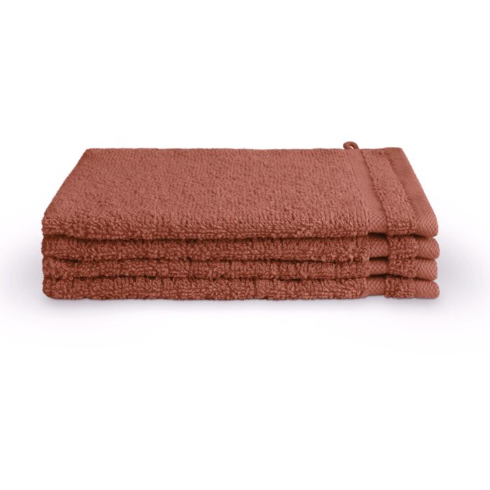 Bath Basics washand 16x21cm terra (4 stuks)