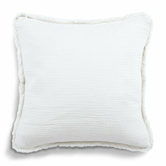 Casual Touch sierkussen 45x45cm wit