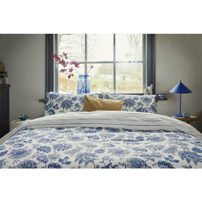 Blue Memories dekbedovertrek 155x220cm blauw/wit