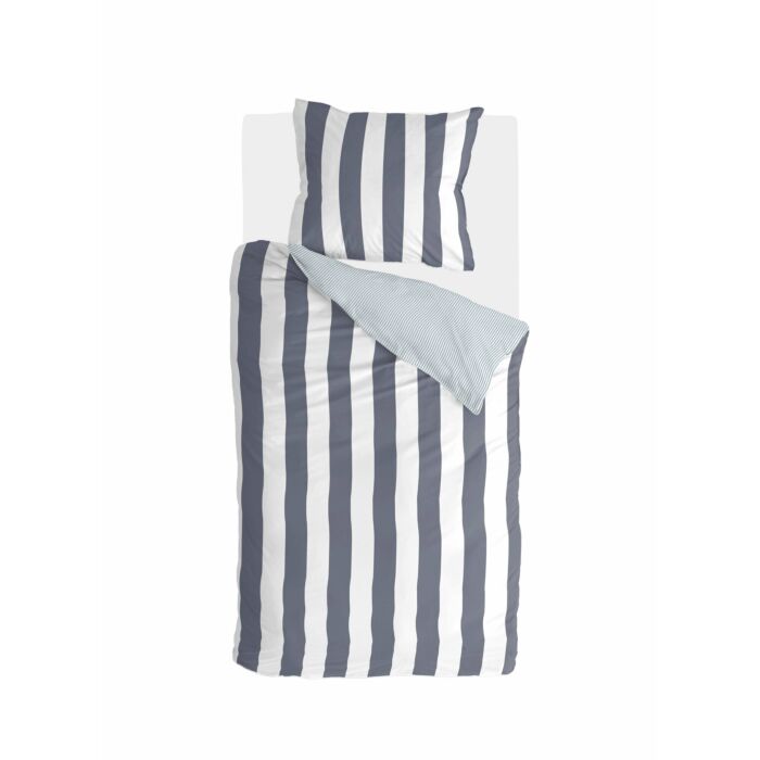 Classic Stripe dekbedovertrek 155x220cm blauw