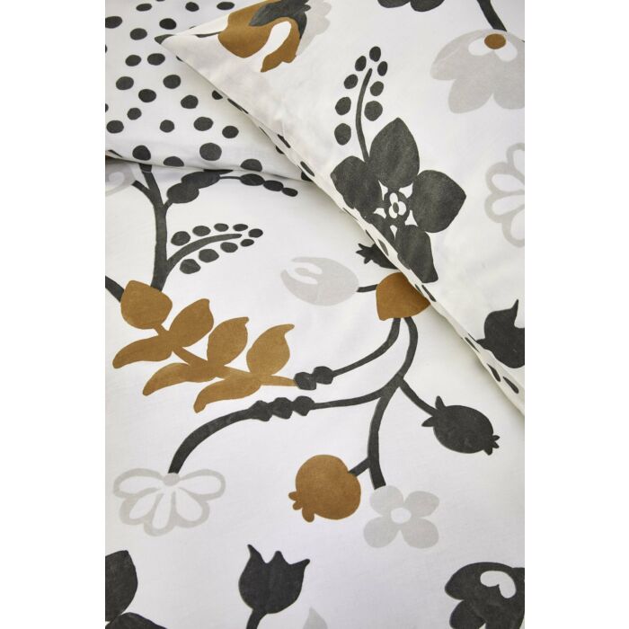 Dots & Flowers dekbedovertrek 200x220cm wit