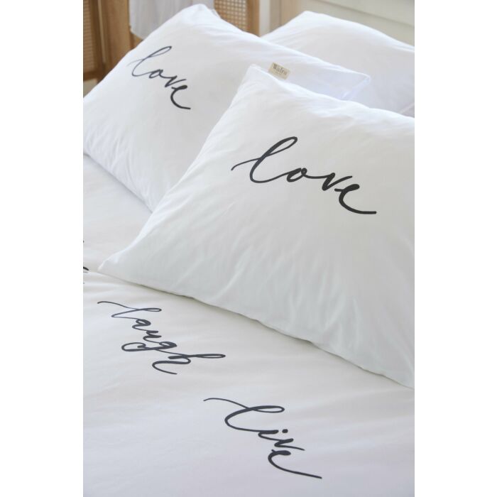Lively Love dekbedovertrek 200x220cm wit