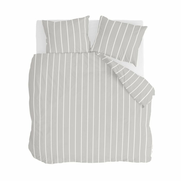 Preppy Pinstripe dekbedovertrek 200x220cm grijs