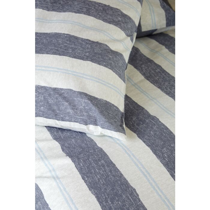 Remade Nautic Stripes dekbedovertrek 240x220cm donkerblauw