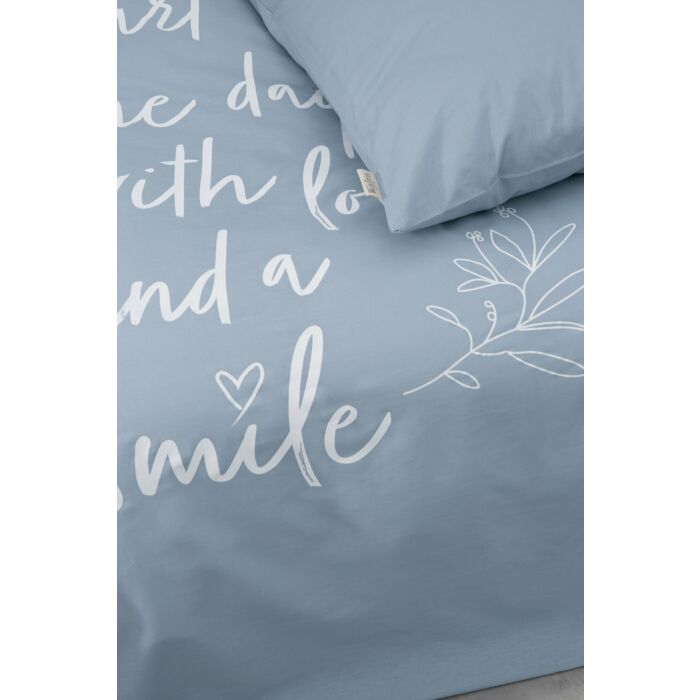 Smile with Love dekbedovertrek 200x200cm jeans blauw