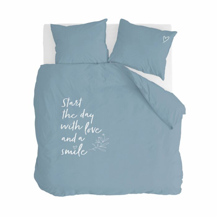Smile with Love dekbedovertrek 200x200cm jeans blauw
