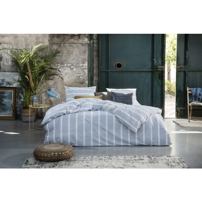 Stripe Along dekbedovertrek 200x200cm blauw