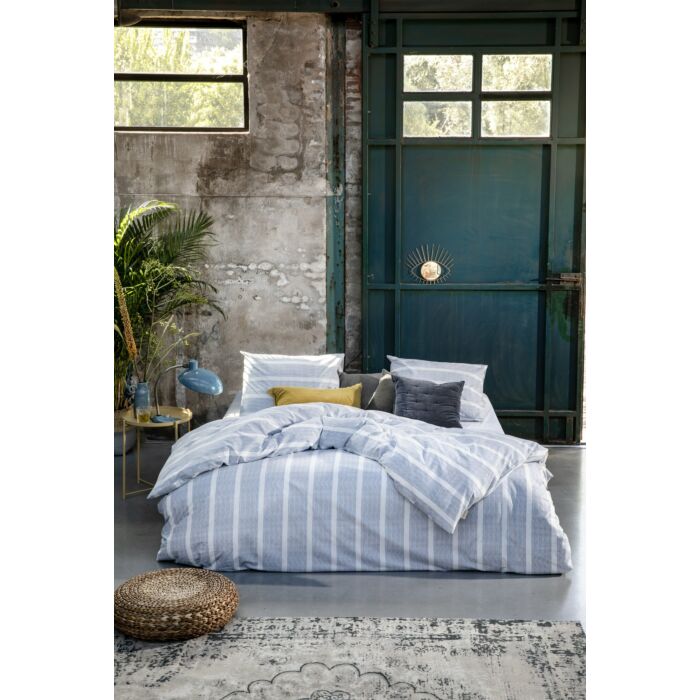 Stripe Along dekbedovertrek 200x200cm blauw