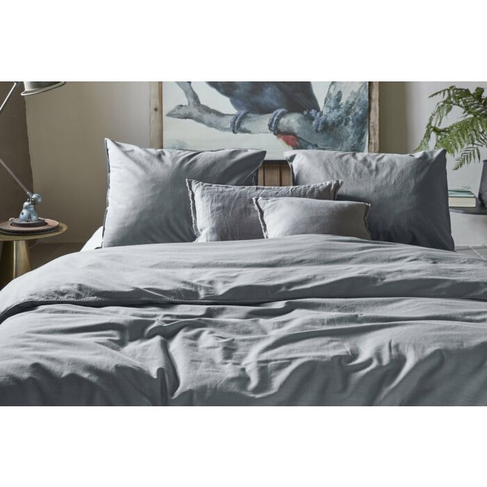 Vintage Cotton dekbedovertrek 140x220cm olifant grijs
