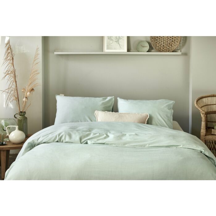 Vintage Cotton dekbedovertrek 155x220cm jade