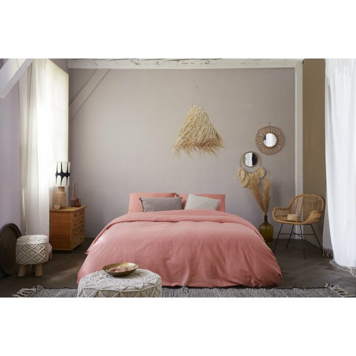Vintage Cotton dekbedovertrek 240x220cm terra