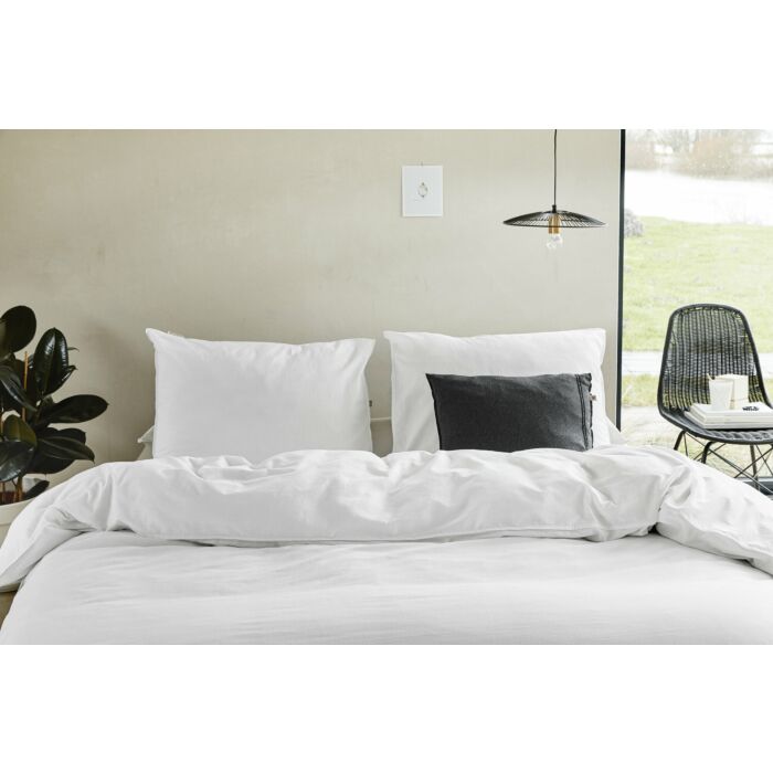 Vintage Cotton dekbedovertrek 135x200cm wit