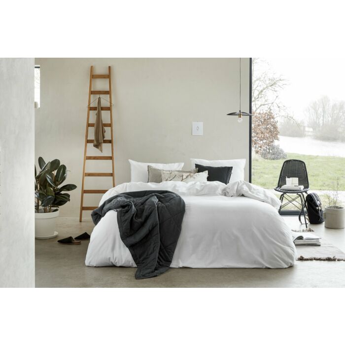 Vintage Cotton dekbedovertrek 200x220cm wit