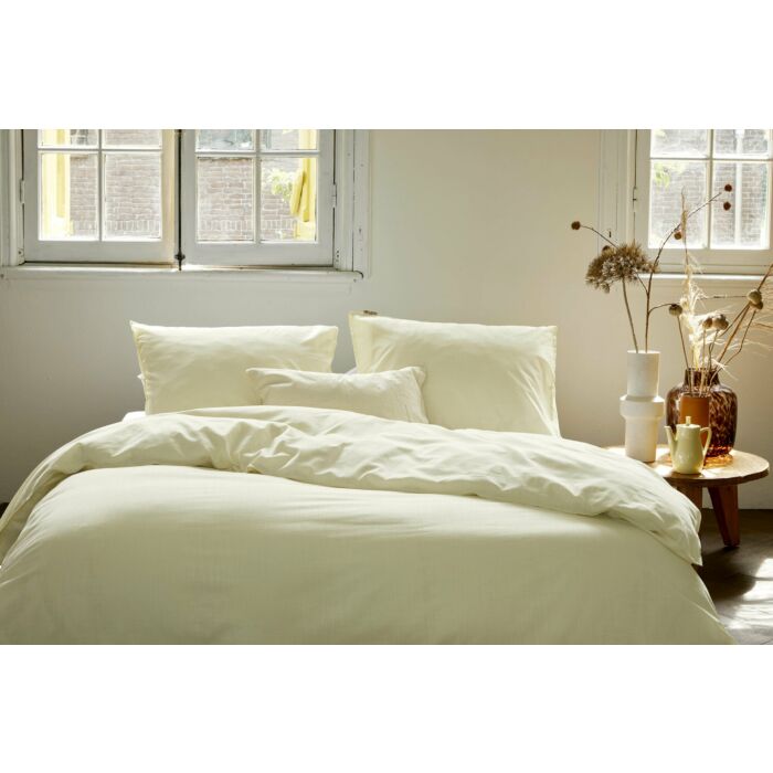 Vintage Cotton dekbedovertrek 200x220cm geel