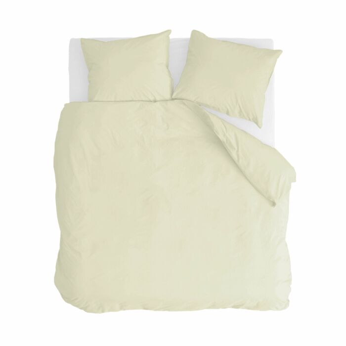 Vintage Cotton dekbedovertrek 200x220cm geel