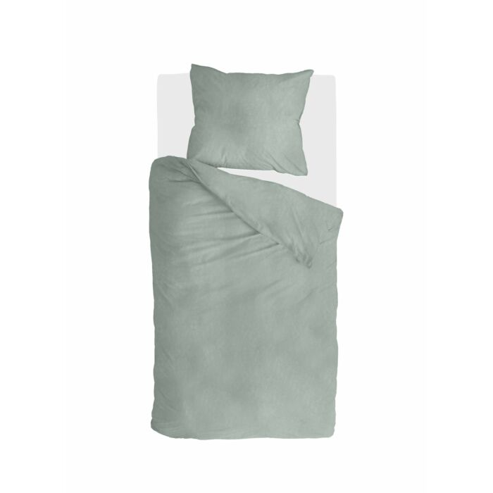 Vintage Flannel dekbedovertrek 135x200cm jade