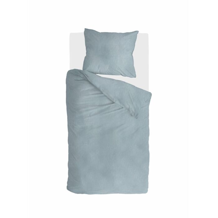 Vintage Flannel dekbedovertrek 135x200cm jeans blauw