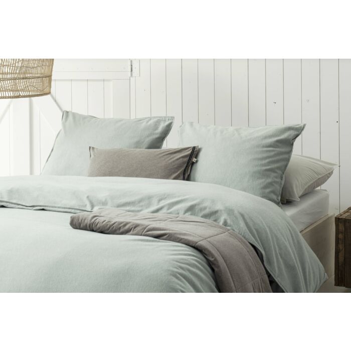 Vintage Flannel dekbedovertrek 135x200cm jade