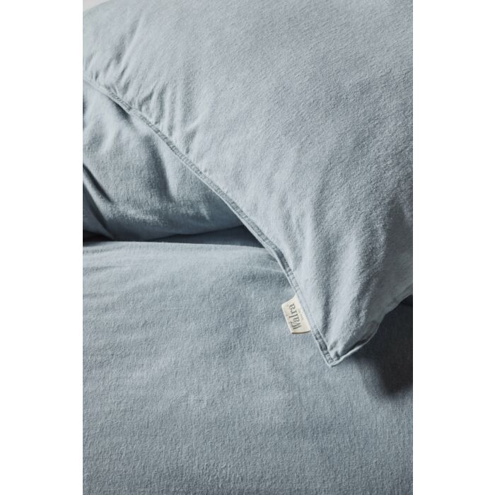 Vintage Flannel dekbedovertrek 140x220cm jeans blauw