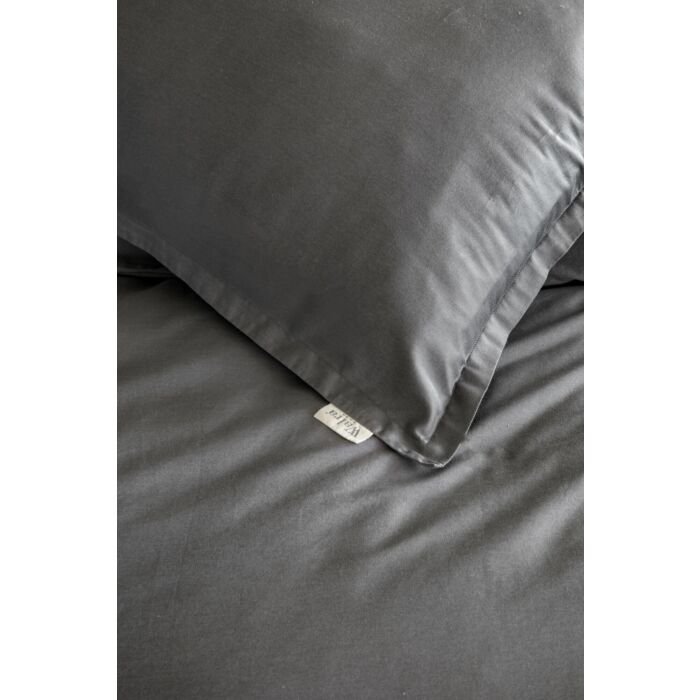 Vintage Satin dekbedovertrek 140x220cm antraciet