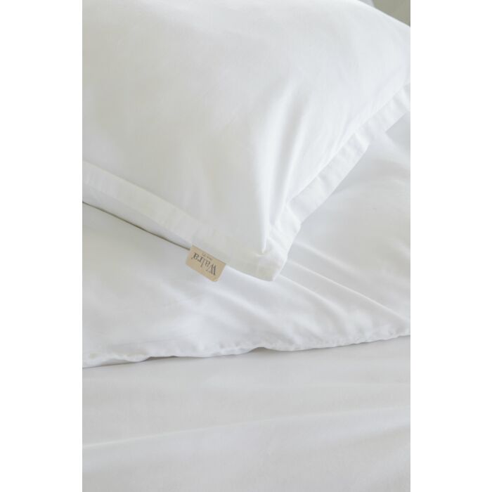 Vintage Satin dekbedovertrek 140x220cm wit