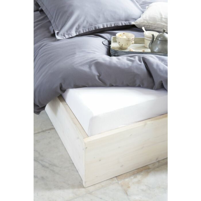 Jersey Stretch hoeslaken 140x200/210cm wit