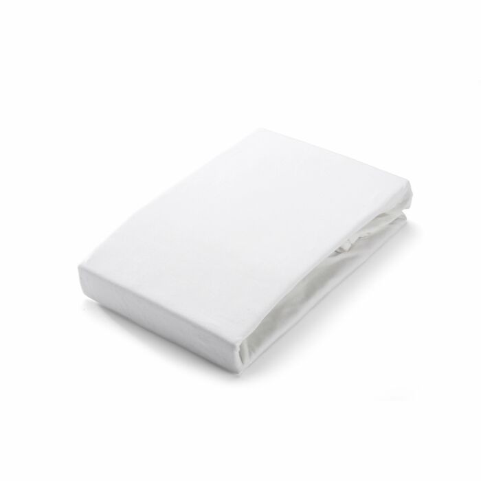 Jersey Stretch enkele splittopper hoeslaken 160x200/210cm wit