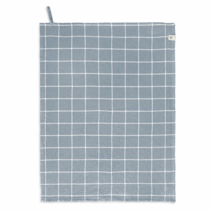 Dry with Cubes keukendoek 50x70cm jeans blauw