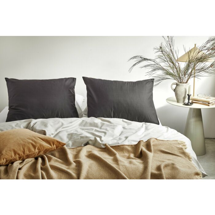 Crispy Cotton kussensloop 60x70cm antraciet