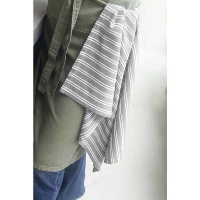 Dry with Stripes theedoek 50x70cm off-black
