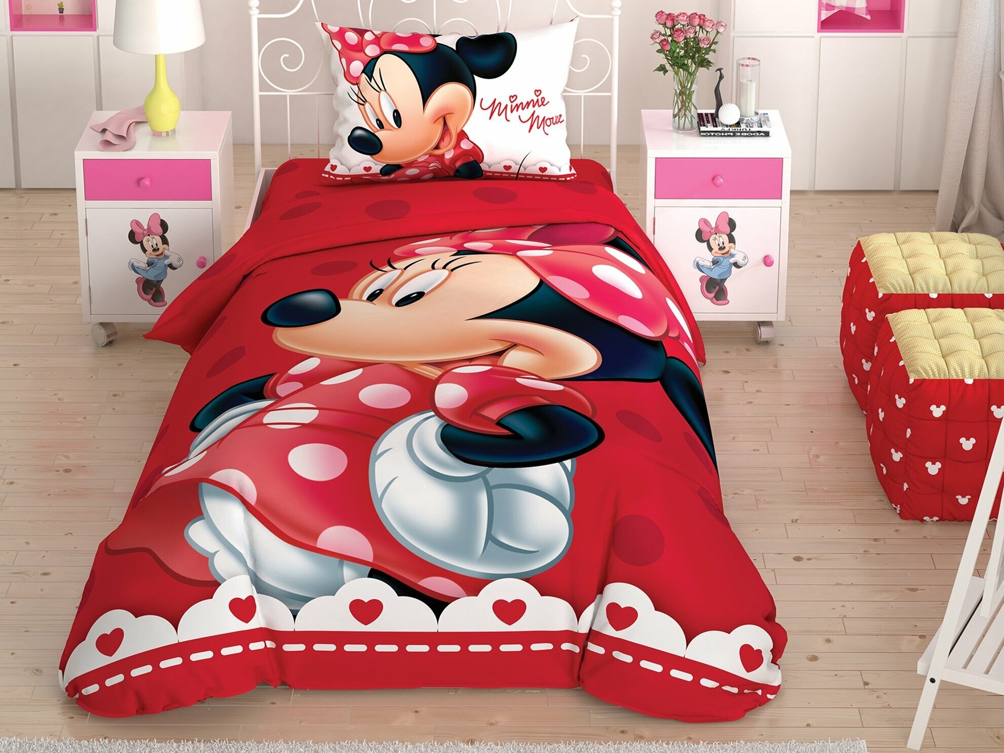 Disney Home - Minnie Mouse Lovely Glitter enfants housse de couette (licencié)